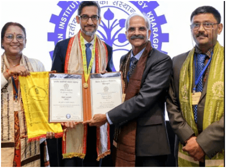 Dr. Sundar Pichai and Wife Anjali Pichai Receive Top Honors from IIT Kharagpur