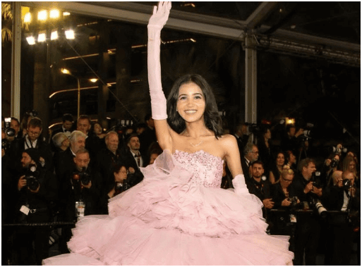 Influencer Nancy Tyagi's Remarkable Self-Made Gown for Cannes Debut; A 30-Day Masterpiece Weighing Over 20kg.